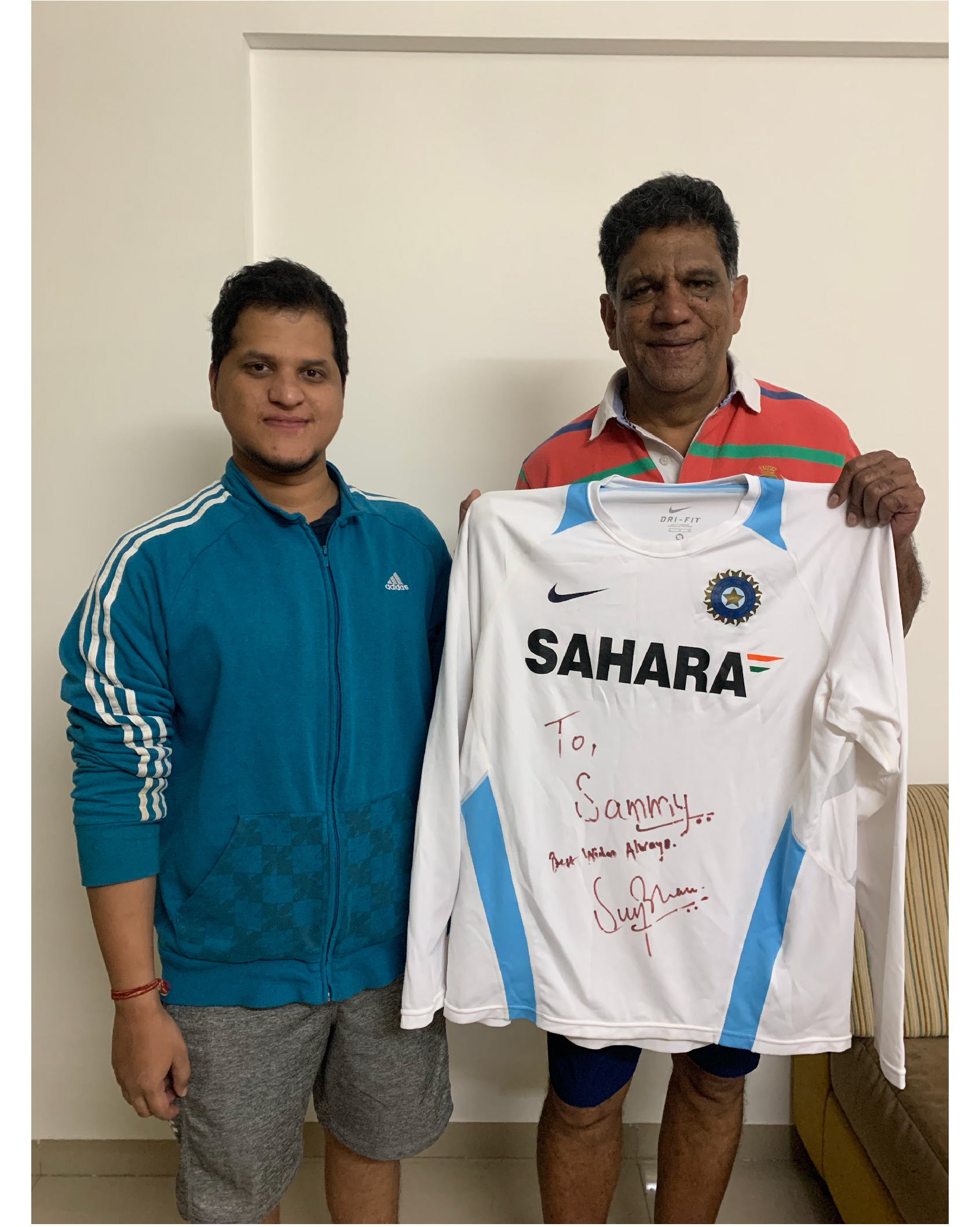 With Mr. Surendra Bhave Sir (BCCI selector during 2011 World Cup)