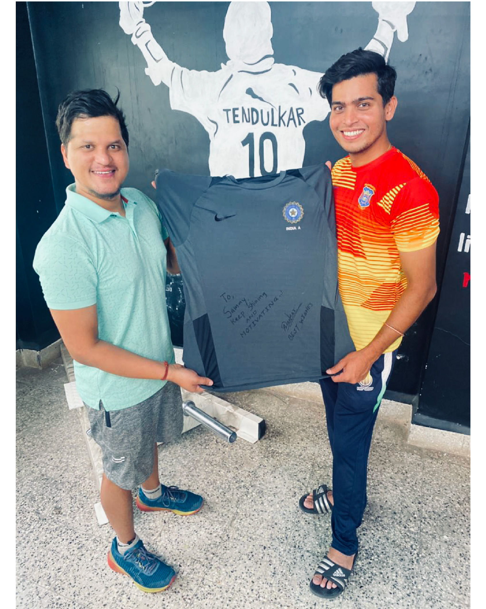 With Akshay Darekar (India A)